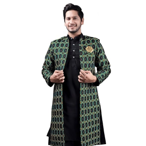 Wear Kurta Pajama With Stylish Long Jacket Set
