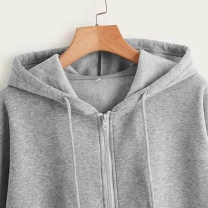 Winter Hooded Neck Fleece Zipper Hoodie