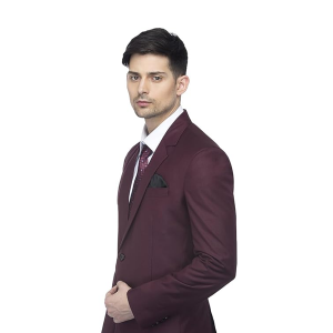 Men's Burgundy Formal Blazer