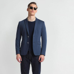 Textured Slim Fit Blazer for Men