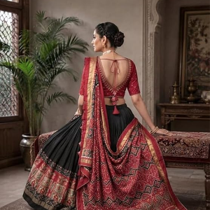 Women’s Tussar Silk Lehenga Set