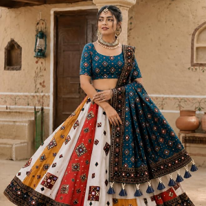 Print Rayon Semi Stitched Lehenga Choli