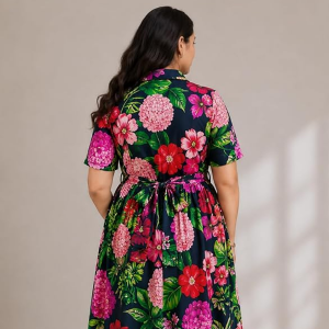 Zipless Printed Cotton Maternity Wear