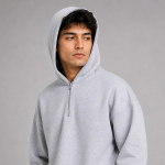 Half Zipper Solid Hoodie for Men