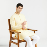 Symbol Premium Men Cotton Embroidered Long Kurta