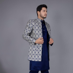 Style Full Sleeve Blue Kurta