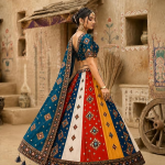 Print Rayon Semi Stitched Lehenga Choli
