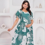 Floral Print Maternity Gown
