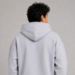 Half Zipper Solid Hoodie for Men