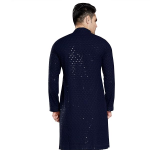 Men's Sequince Embroidered Cotton Blend Only Slim Fit Kurta