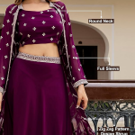 Georgette Embroidery Crop Top Lehenga