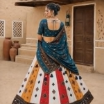 Print Rayon Semi Stitched Lehenga Choli